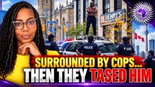 Toronto Police Tase Black Man On COP Car In Protest During a Stand Off